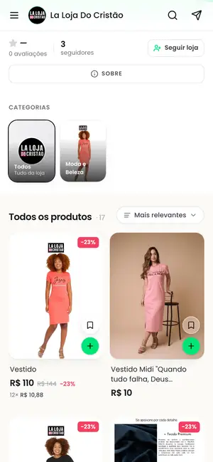 Loja La Loja do Cristão aberta no celular